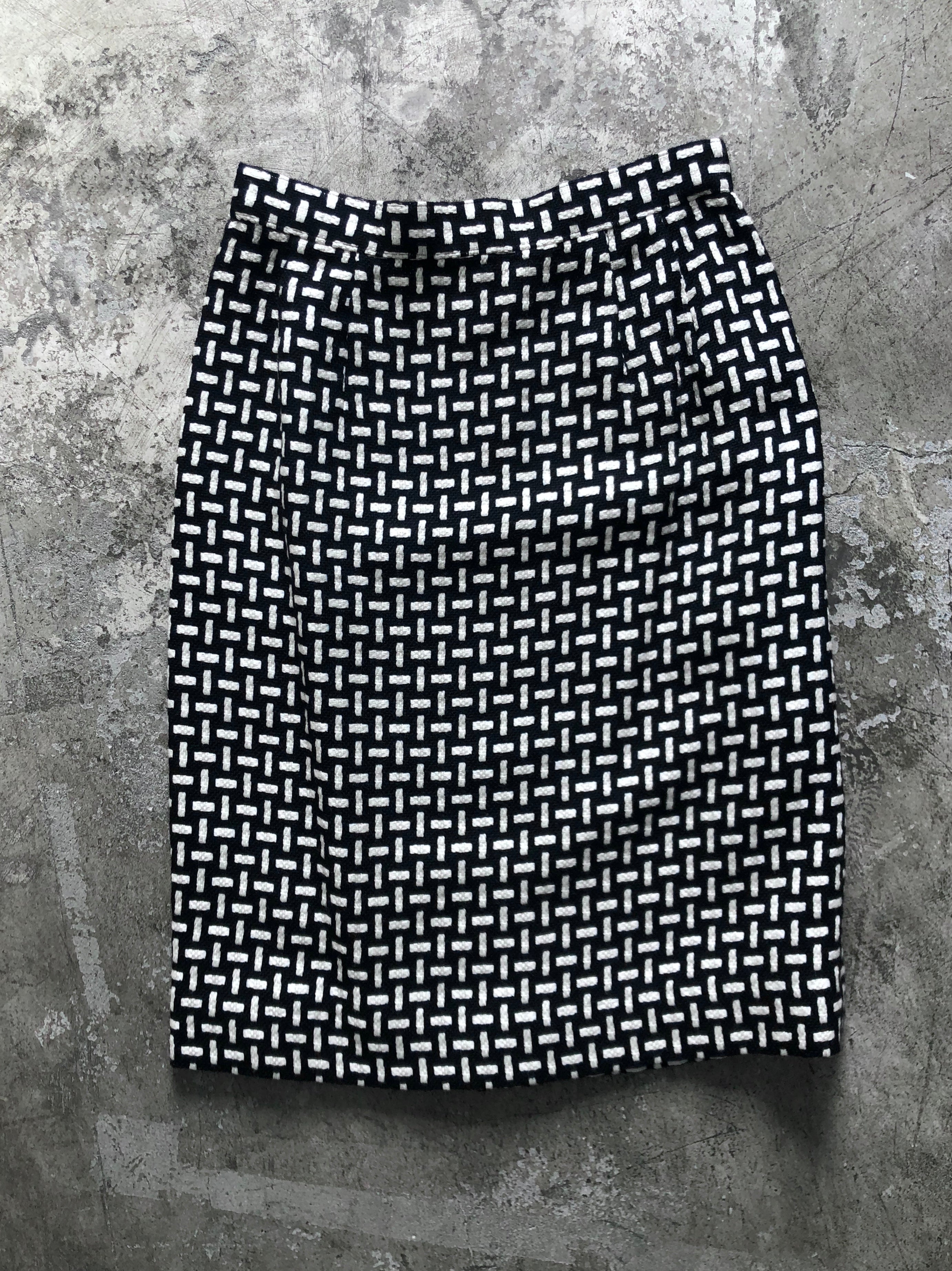 black & white skirt