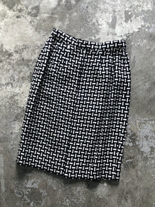 black & white skirt